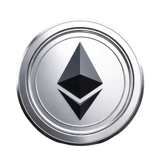 Élément visuel flottant illustrant Ethereum (ETH) sous forme de jeton